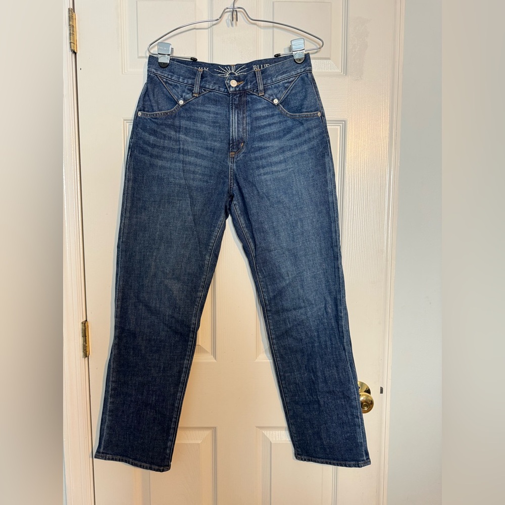 Stylish Daily Blue Indigo Straight Leg Jeans